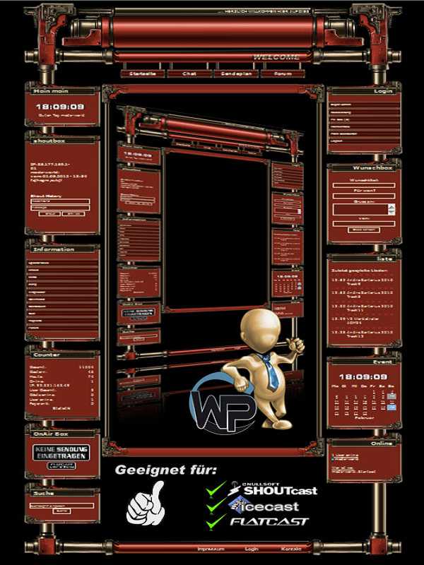 W-P Steam Engine (red), SiFi-Template für das CMS Portal V2